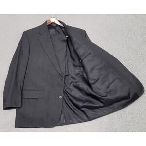 J Press Suit Mens 42 L Gray Pure Wool 2 Piece Jacket Pants 42x27 Tailored Hanger